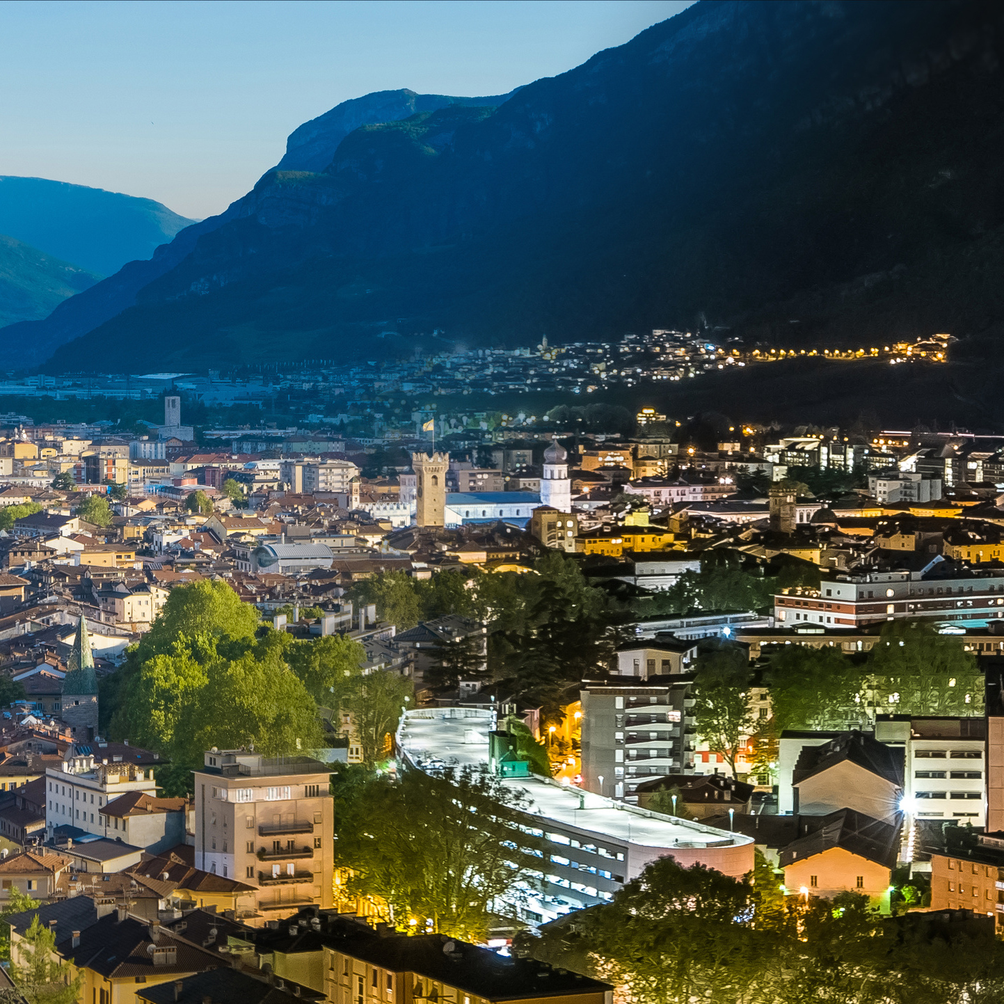 View of a city in the mountains