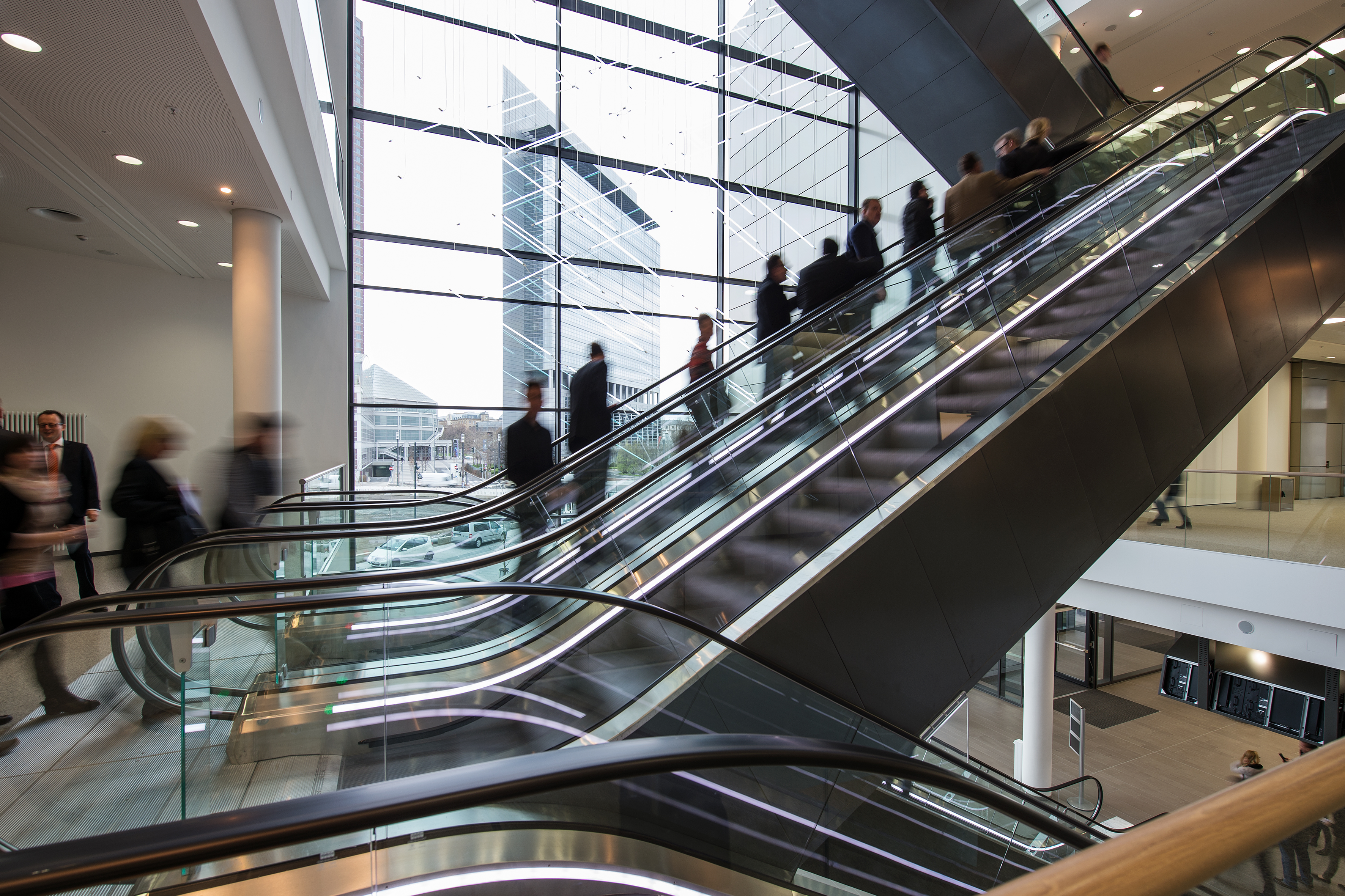 Intelligent mobility in and between buildings: presented and discussed at the E2 Forum Frankfurt. (Source: Messe Frankfurt / Sandra Gätke 2018)