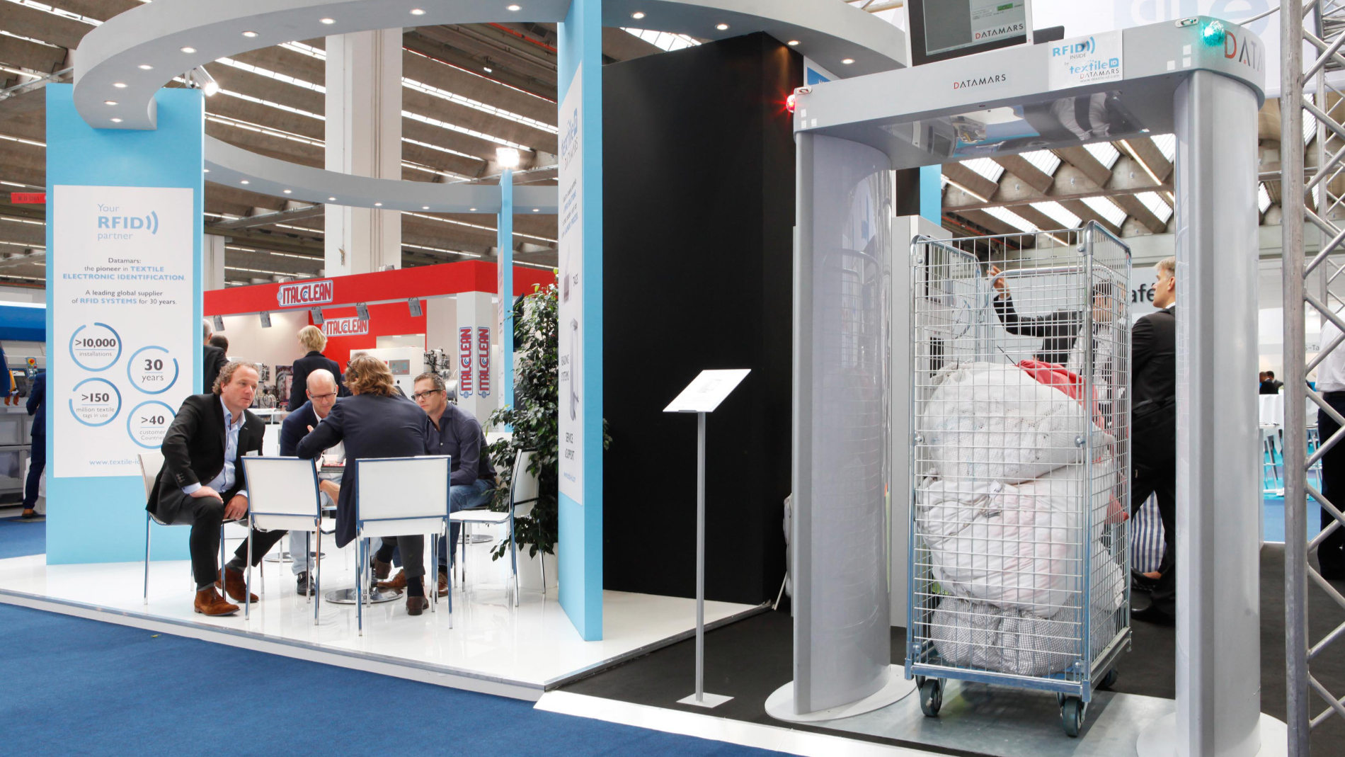 RFID technology remains an important tool for textile-care companies. (Source: Messe Frankfurt Exhibition)