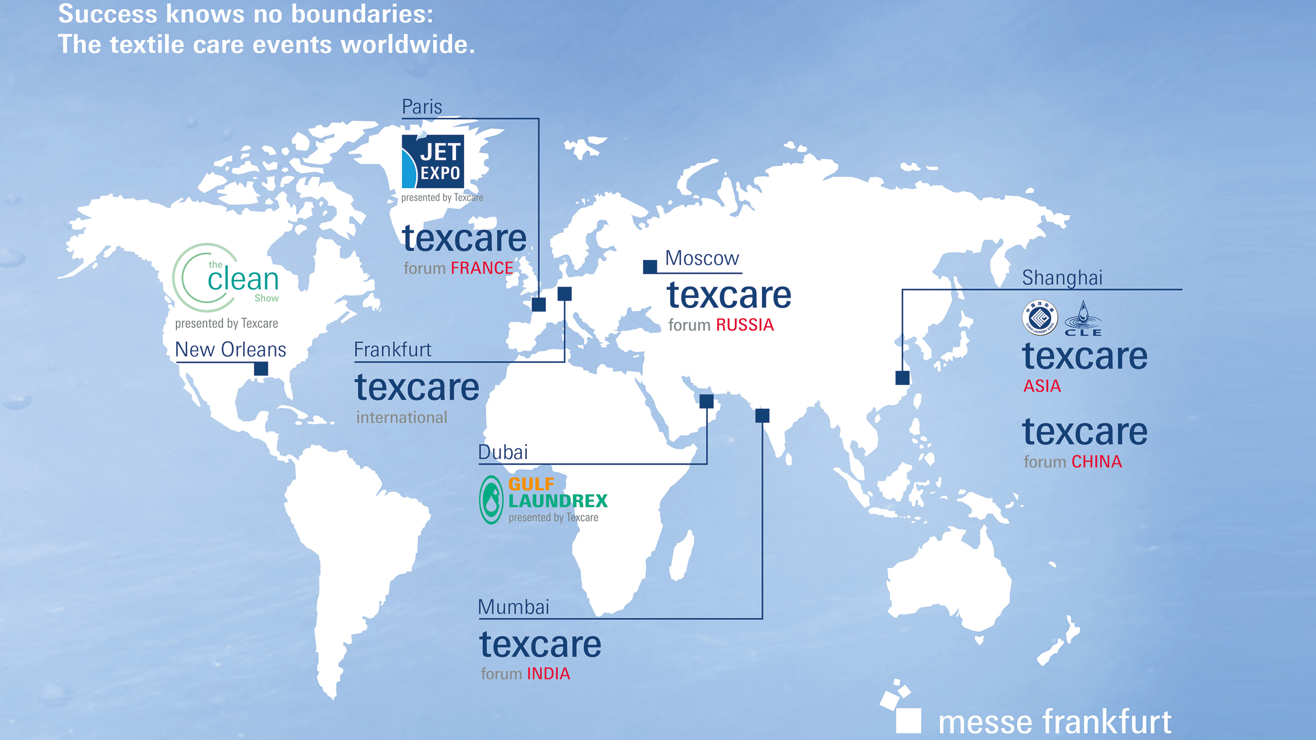 Map Texcare worldwide